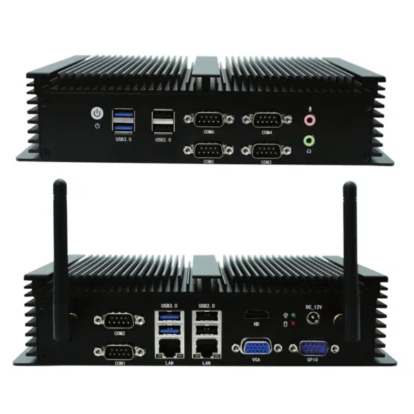 картинка POS-компьютер SPACE XV2 (Intel Core i5 4278U, 4Gb, SSD 128Gb, HDMI, VGA, 6*COM, 8*USB, Wifi, BT, 2*LAN), черный, без ОС от магазина ККМ.ЦЕНТР